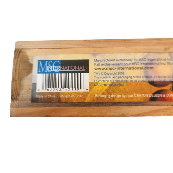 Harvest Honey Spoon in Wooden Crate Vintage 2002 Joie de Vivre Wood Crate NEW - Picture 10 of 13